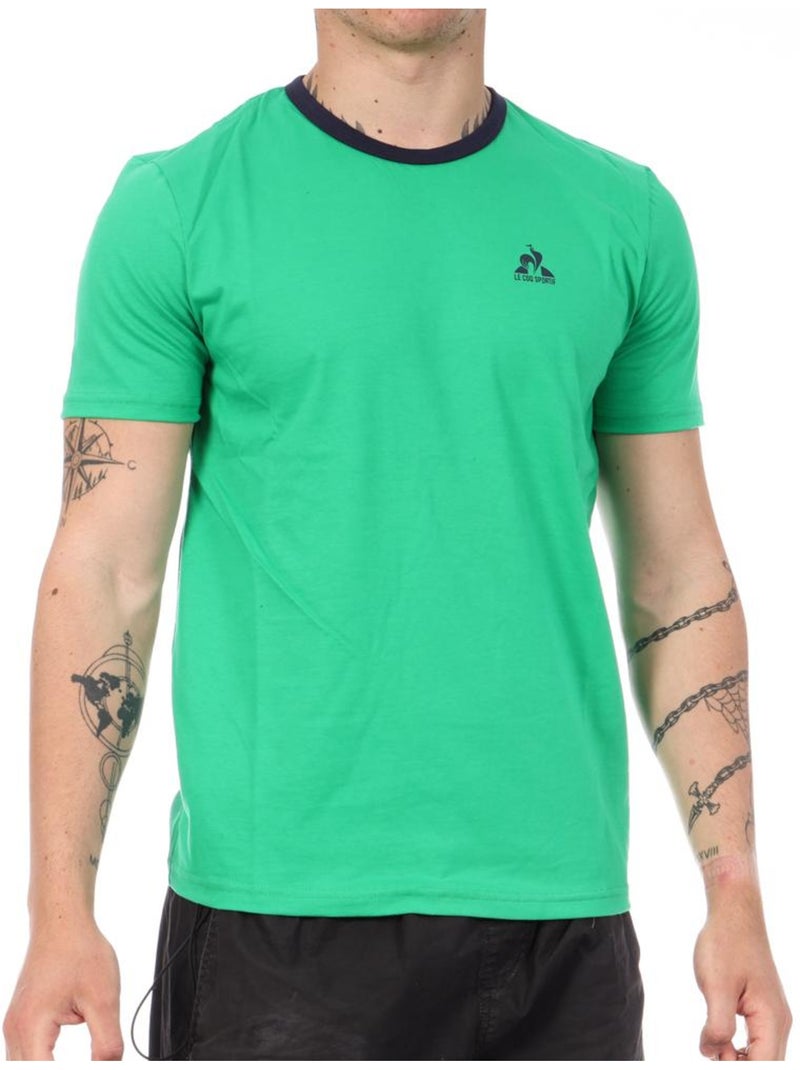 T-Shirt Le Coq Sportif Monocromático Verde para Homem Verde - Kiabi
