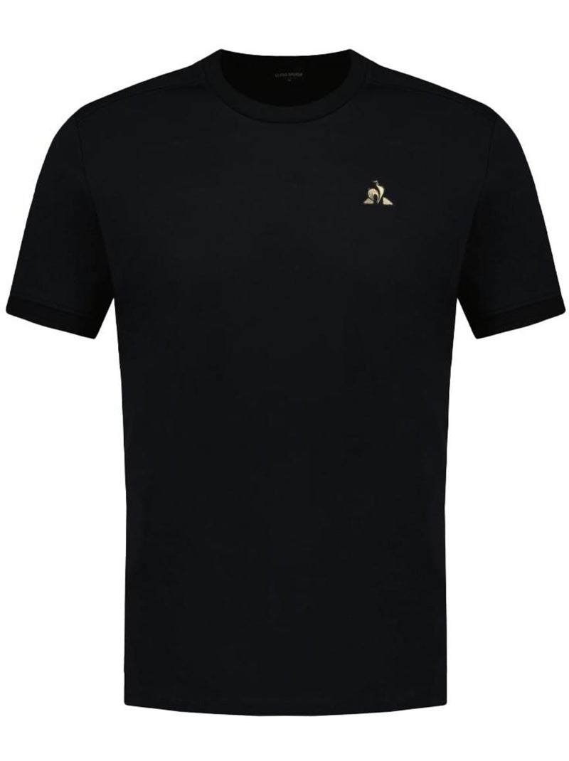 T-Shirt Le Coq Sportif N°1 D'or Preto para Homem Preto - Kiabi