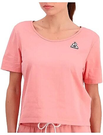 T-shirt Le Coq Sportif N°1 Rosette para Mulher Rosa