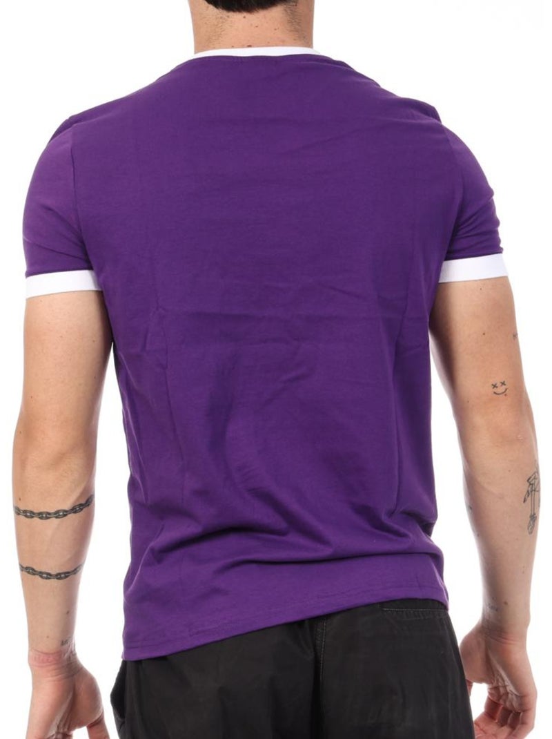 T-Shirt Le Coq Sportif Violet para Homem Roxo - Kiabi