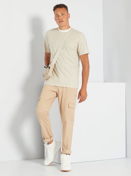 T-shirt leve e fluida às riscas - Kiabi