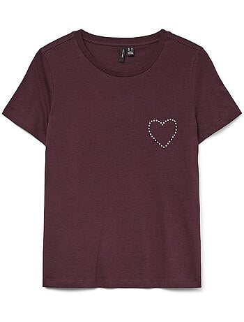 T-shirt Liana Ameixa para Mulher Vero Moda