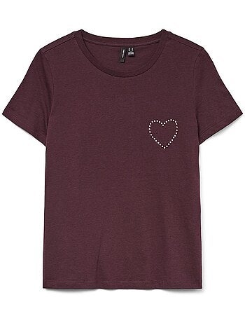 T-shirt liana ameixa para mulher vero moda