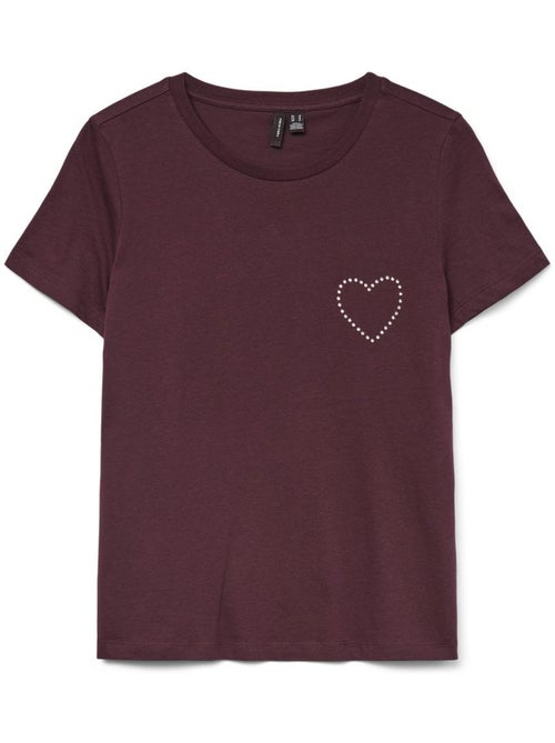 T-shirt Liana Ameixa para Mulher Vero Moda - Kiabi T-shirt Liana Ameixa para Mulher Vero Moda - Kiabi