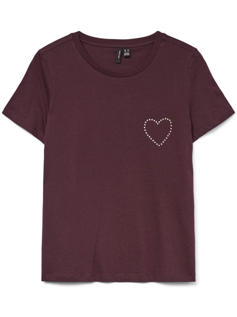 T-shirt liana ameixa para mulher vero moda Roxo ameixa - Kiabi