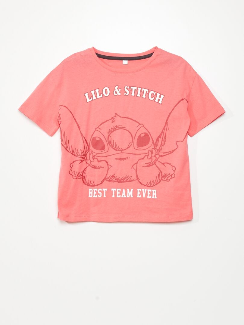 T-shirt 'Lilo e Stitch' da 'Disney' Rosa - Kiabi