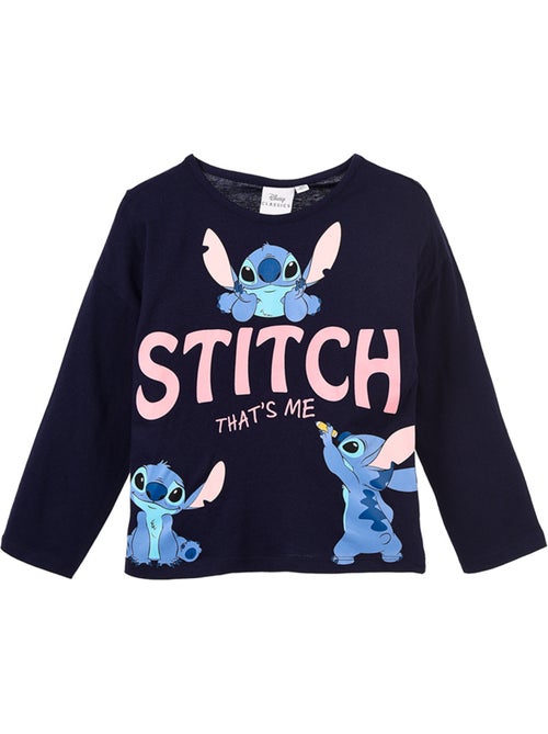 T-shirt lilo & stitch azul-marinho menina | licença oficial - Kiabi