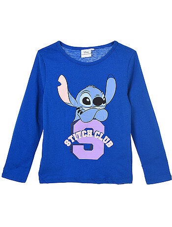 T-shirt lilo & stitch azul menina | licença oficial