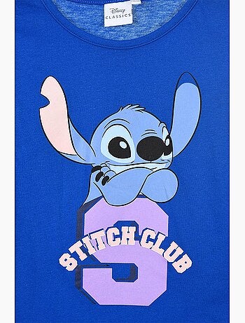 T-shirt lilo & stitch azul menina | licença oficial