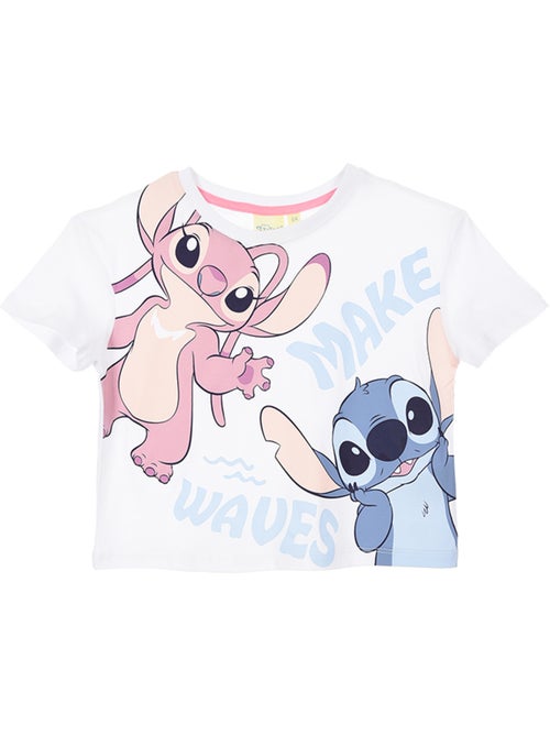 T-shirt lilo & stitch branco menina | licença oficial - Kiabi