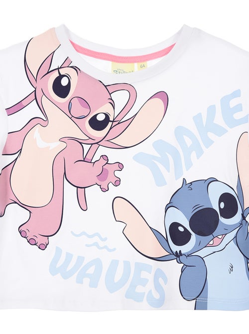 T-shirt lilo & stitch branco menina | licença oficial - Kiabi