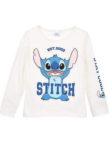 T-shirt lilo & stitch branco menina | licença oficial