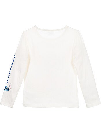 T-shirt lilo & stitch branco menina | licença oficial