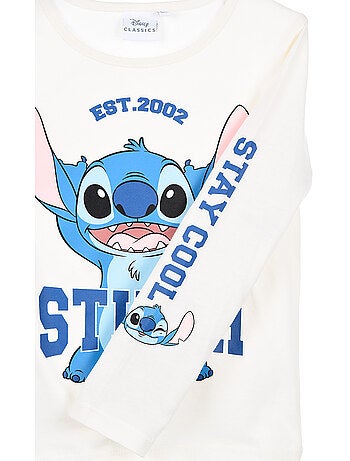 T-shirt lilo & stitch branco menina | licença oficial