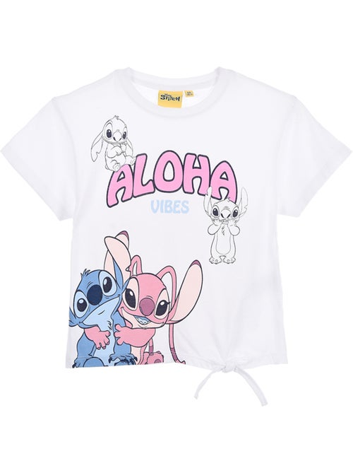 T-shirt lilo & stitch branco menina | licença oficial - Kiabi