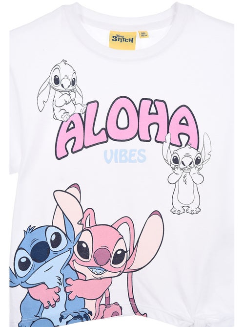 T-shirt lilo & stitch branco menina | licença oficial - Kiabi
