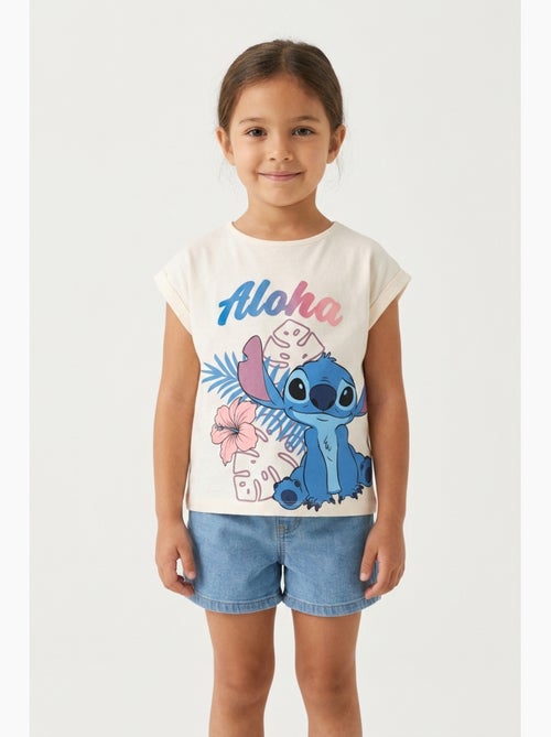 T-shirt lilo & stitch branco menina | licença oficial - Kiabi T-shirt lilo & stitch branco menina | licença oficial - Kiabi