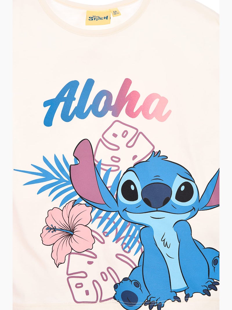 T-shirt lilo & stitch branco menina | licença oficial Branco - Kiabi