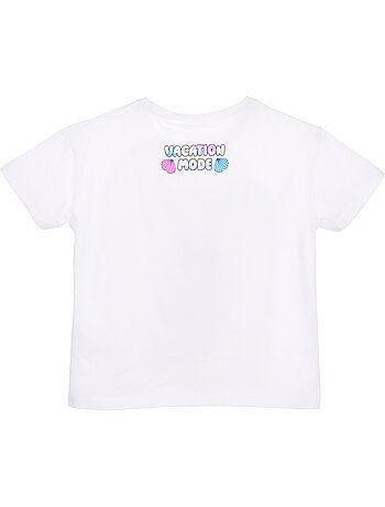 T-shirt lilo & stitch branco menina | licença oficial
