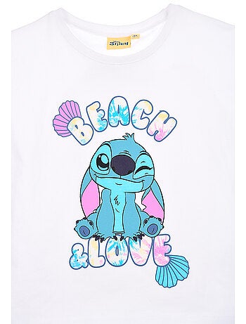 T-shirt lilo & stitch branco menina | licença oficial