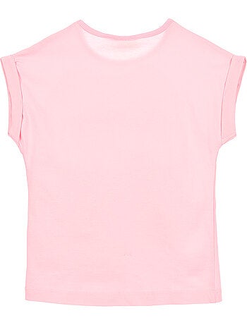 T-shirt lilo & stitch rosa menina | licença oficial