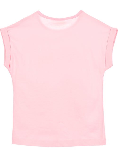 T-shirt lilo & stitch rosa menina | licença oficial - Kiabi