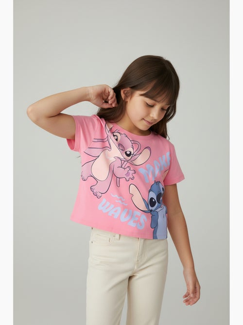 T-shirt lilo & stitch rosa menina | licença oficial - Kiabi T-shirt lilo & stitch rosa menina | licença oficial - Kiabi