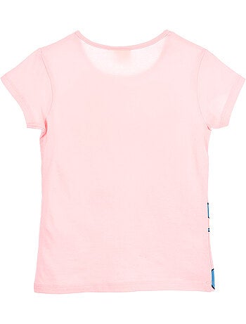 T-shirt lilo & stitch rosa menina | licença oficial