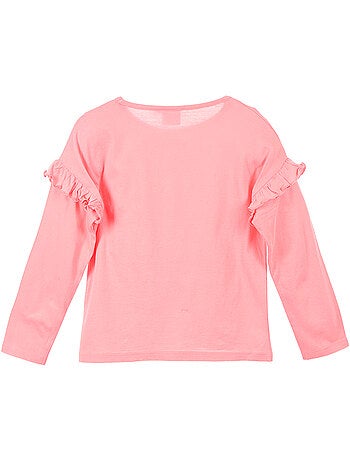 T-shirt lilo & stitch rosa menina | licença oficial