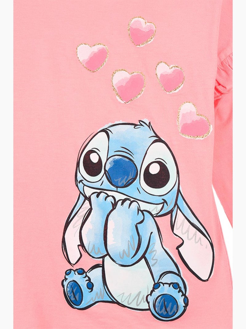T-shirt lilo & stitch rosa menina | licença oficial Rosa - Kiabi