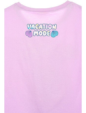 T-shirt lilo & stitch roxo menina | licença oficial