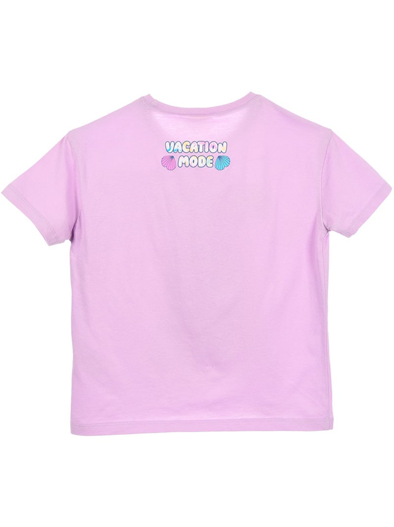 T-shirt lilo & stitch roxo menina | licença oficial Roxo - Kiabi