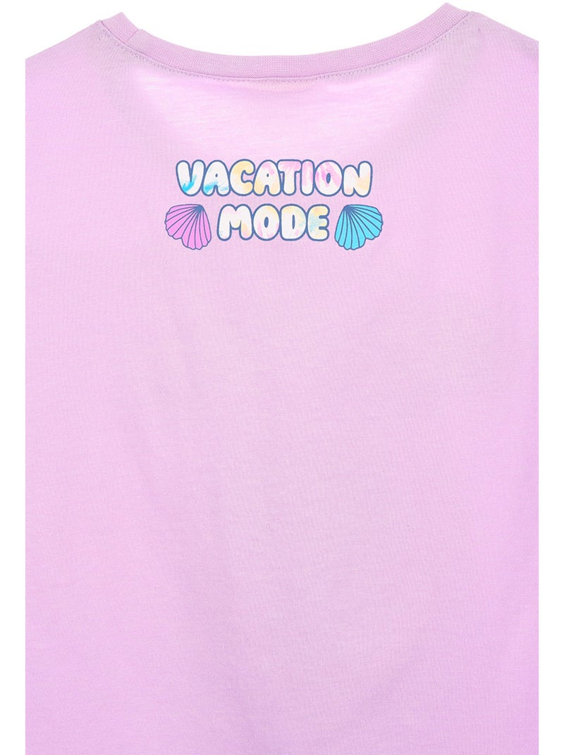 T-shirt lilo & stitch roxo menina | licença oficial Roxo - Kiabi