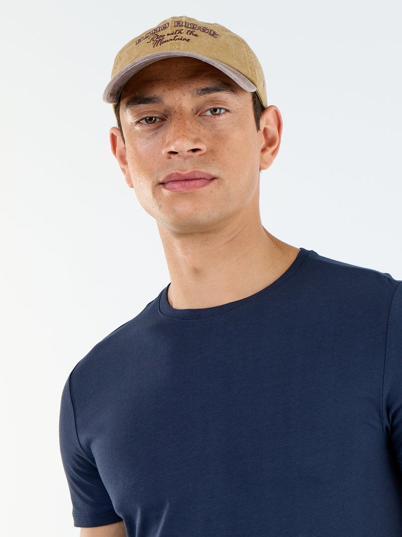 T-shirt lisa  - Slim fit  - Azul - Kiabi