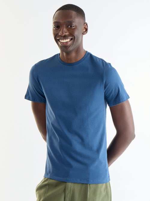T-shirt lisa - Slim fit - - Kiabi T-shirt lisa - Slim fit - - Kiabi