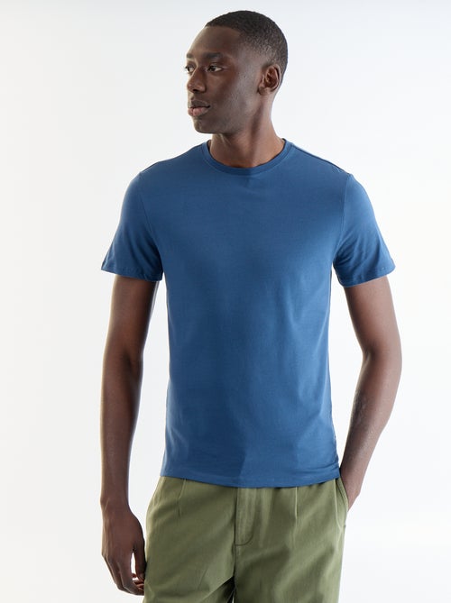 T-shirt lisa - Slim fit - - Kiabi T-shirt lisa - Slim fit - - Kiabi