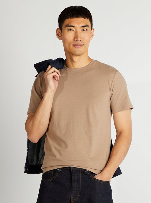 T-shirt lisa - Slim fit - - Kiabi T-shirt lisa - Slim fit - - Kiabi
