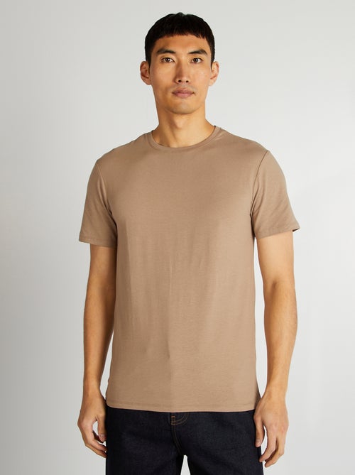 T-shirt lisa - Slim fit - - Kiabi T-shirt lisa - Slim fit - - Kiabi