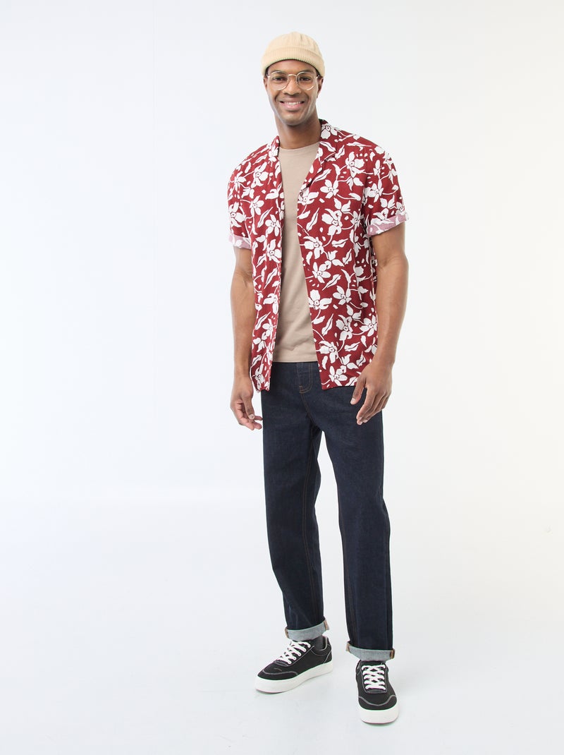 T-shirt lisa  - Slim fit  - Bege - Kiabi