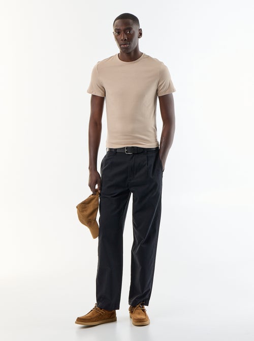 T-shirt lisa - Slim fit - - Kiabi T-shirt lisa - Slim fit - - Kiabi