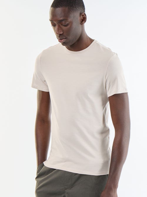 T-shirt lisa - Slim fit - - Kiabi T-shirt lisa - Slim fit - - Kiabi