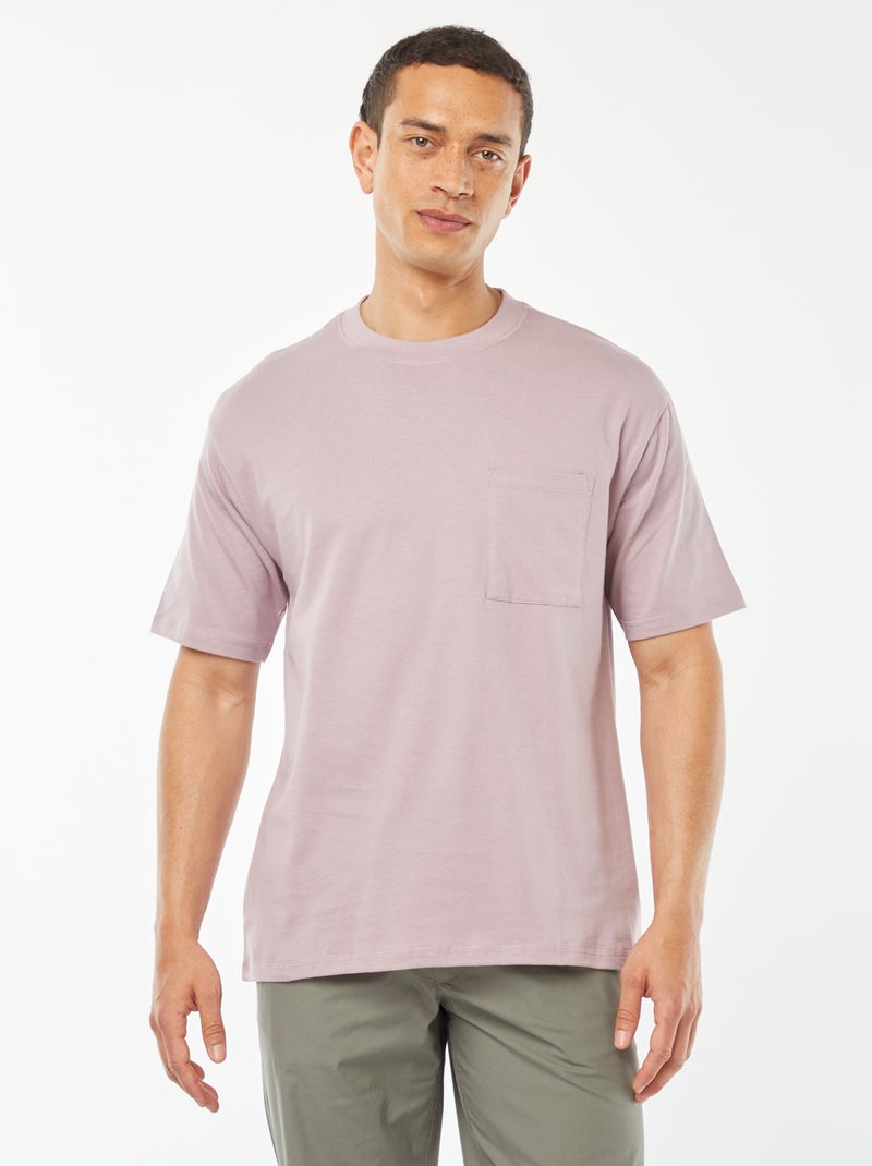 T-shirt lisa com bolso frontal VIOLETA - Kiabi