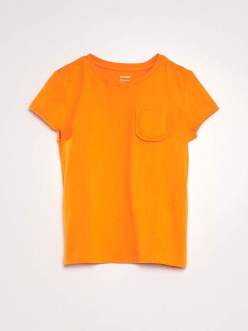 T-shirt lisa com bolso - Kiabi