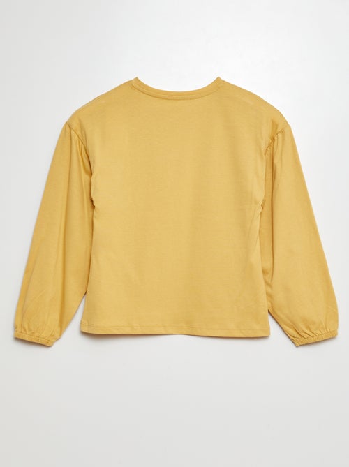 T-shirt lisa com franzidos nos ombros - Kiabi