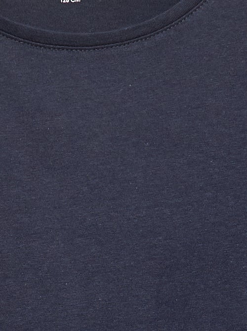 T-shirt lisa com franzidos nos ombros - Kiabi