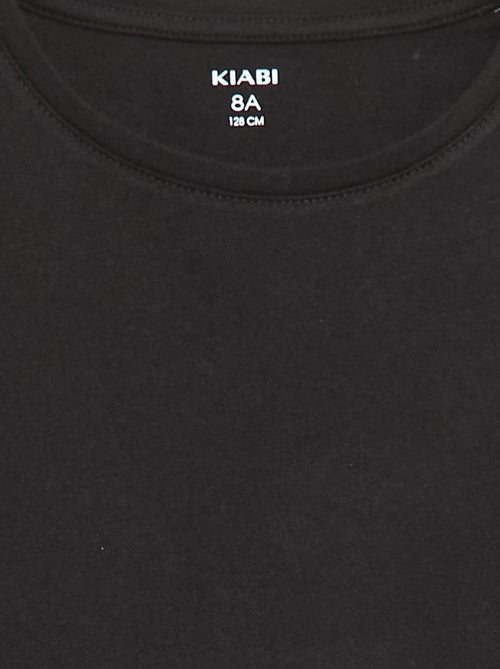 T-shirt lisa com franzidos nos ombros - Kiabi