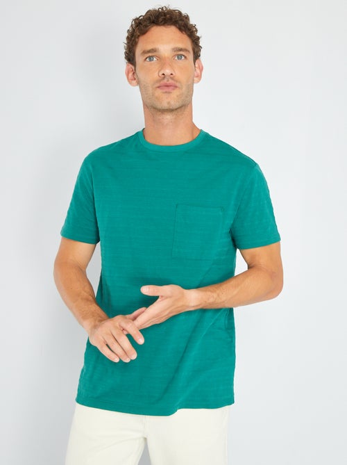 T-shirt lisa com gola redonda - Kiabi