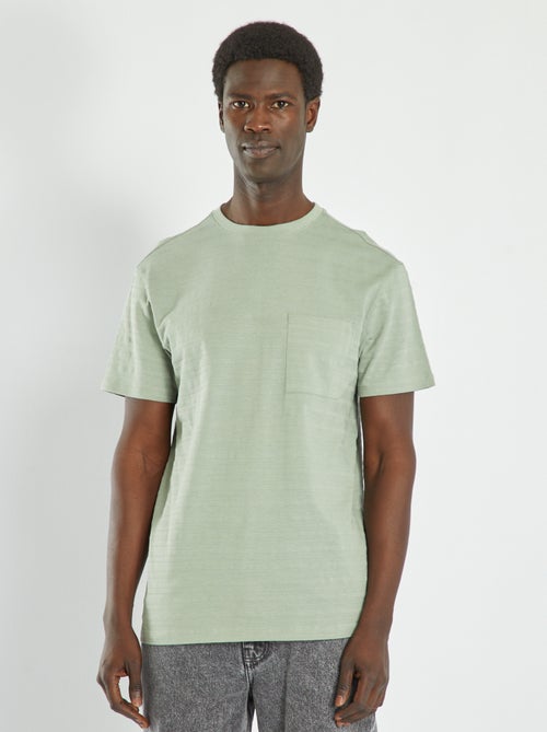 T-shirt lisa com gola redonda - Kiabi