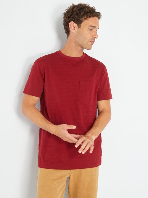T-shirt lisa com gola redonda - Kiabi