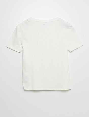 T-shirt lisa de algodão - coleção fácil de vestir